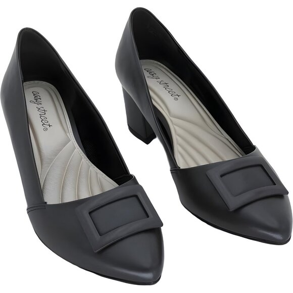 Easy Street Dali Block Heel Pumps Black Women's Dress Shoes US 8.5 - Picture 1 of 6